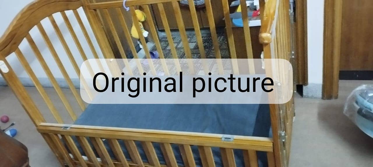 Baby cot and jhola - Excellent condition 1