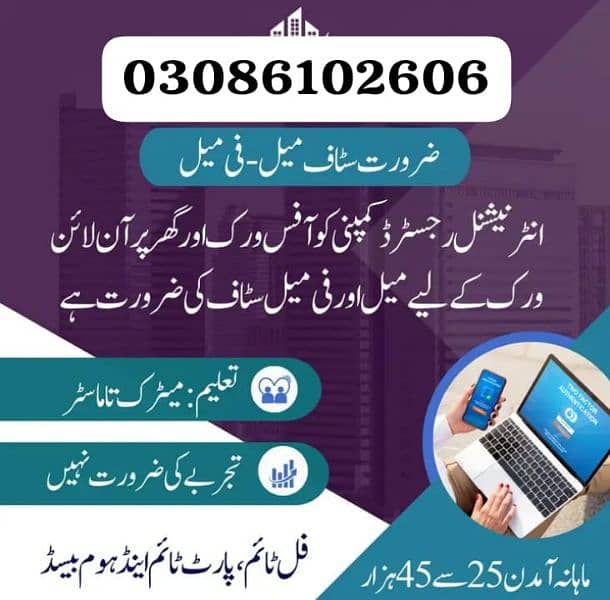 Full time part time office work home base jobs available 0