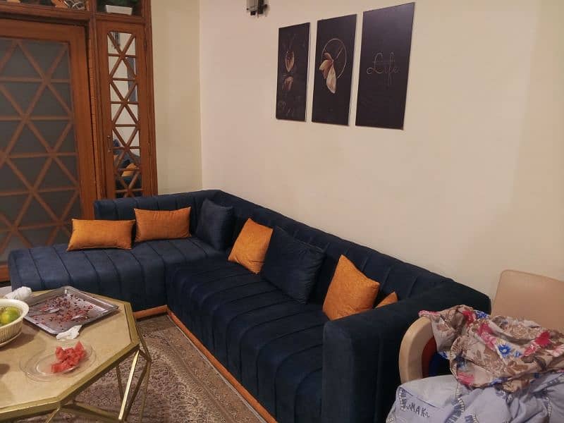 L-shape Turkish stuff sofa set 1