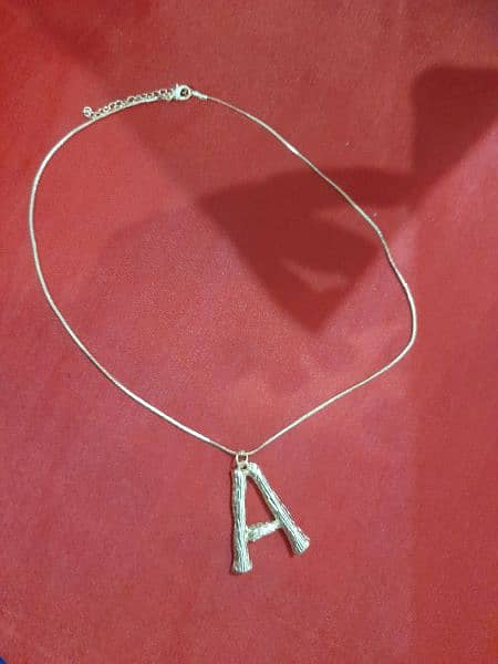 Gold look A Letter Necklace 1