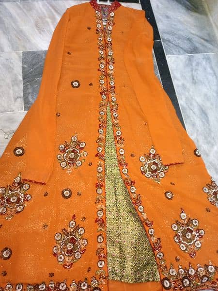 2 piece banarsi + chiffon suit large size 1