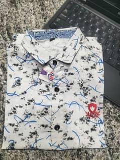 Boy's stitched cotton Embroidered Dress shirt