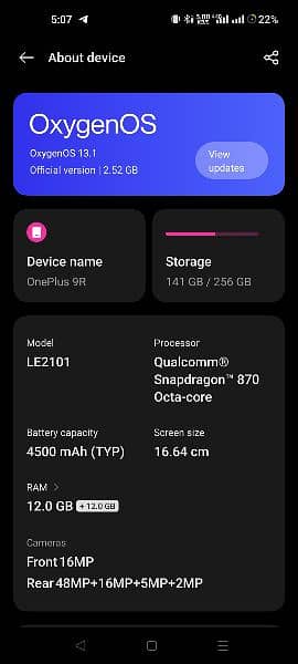 OnePlus 9R Global Version+Charger 2