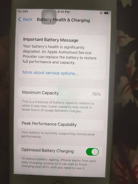 I phone 8 plus non pta battery 76 4