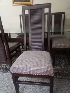 dining table with six chairs