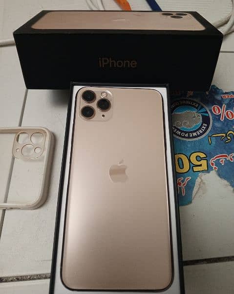 iPhone 11 Pro Max 256gb Golden Factory Unlock Full Box 6