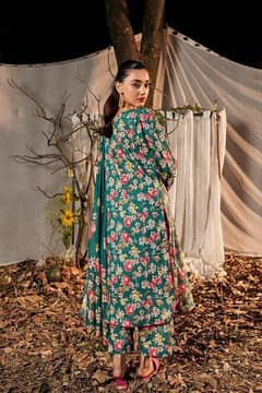 3pcs women's stitched lawn suit,ready to wear