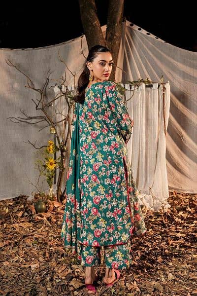 3pcs women's stitched lawn suit,ready to wear 0