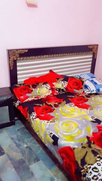 bed set with three sofa set with side table 3