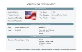 USA VISIT VISA APPOINTMENT AVAILABLE FROM KARACHI AND ISLAMABAD