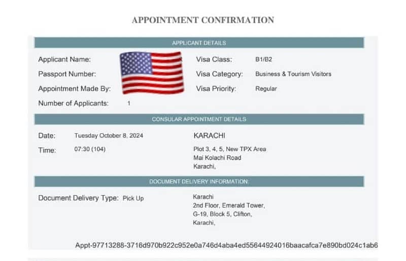 USA EARLY APPOINTMENTS AVAILABLE FROM KHI AND ISL 1