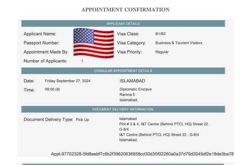 USA EARLY APPOINTMENTS AVAILABLE FROM KHI AND ISL 3