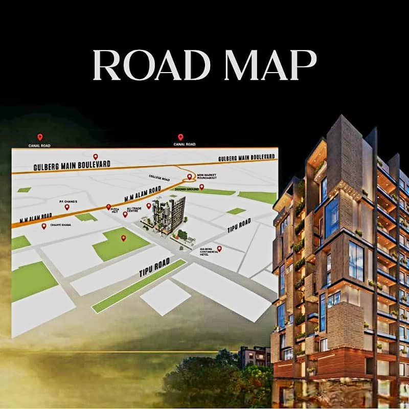 2 Bed Apartment for Sale on Installments at Main MM Alam Road Gulberg III Lahore 4