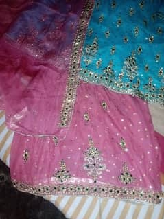 bridal sharara with kurti full heavy work one section wore it 10/10