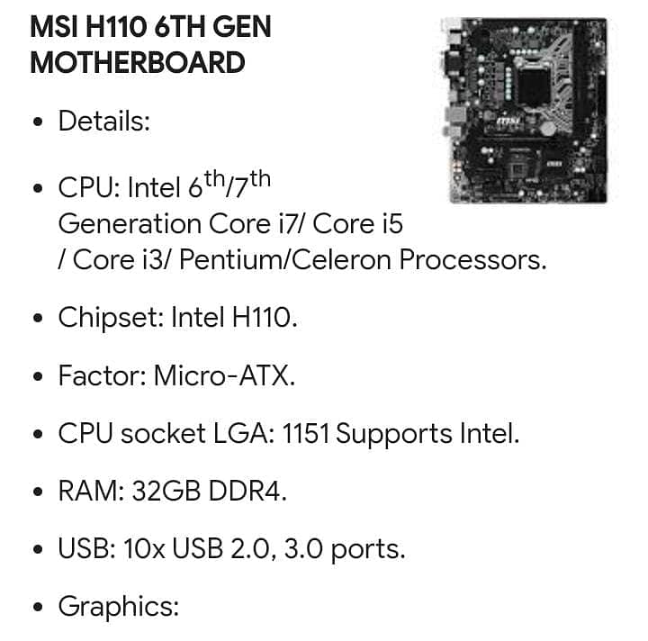 H110 motherboard 0