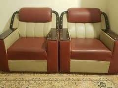 Leather 5 seater sofa