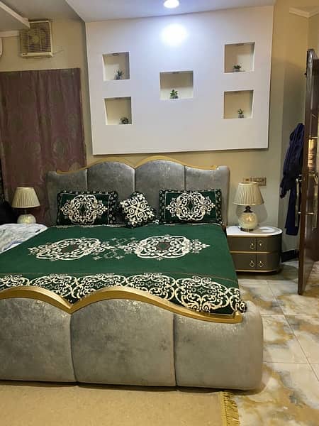 bed with dressing and side tables 1