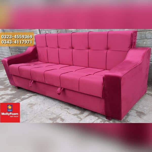 Molty double bed sofa cum bed/dining table/stool/Lshape sofa/chair 14