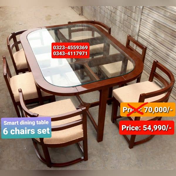 Smart dining table/round dining table/4 chair/6 chair/dining table 14