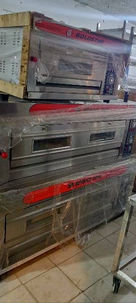 pizza oven imported// fryer// prep table// dough mixer//food bag 2