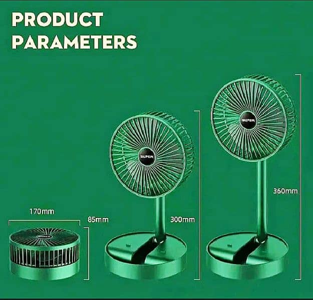 rechargeable portable foldable desktop mini cooling fan 0