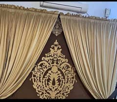 window curtains, wall decor , artificial grass