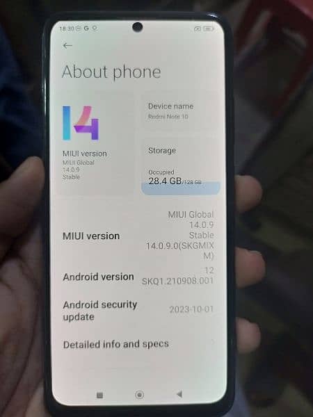 Redmi Note 10 New condition 4GB 128GB Seald Complet saman Pta approved 6