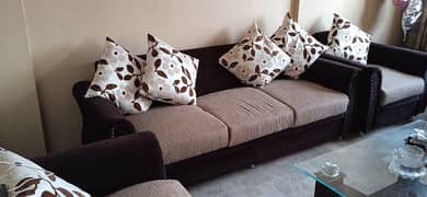 7 seater velvet luxury sofa set with wooden table