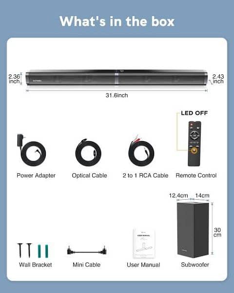 Bomaker Tapio V 3D Soundbar with Woofer 5