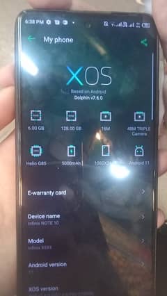 infinix note 10  condatiom 10/0 6gbram 128rom storage urgent sale 0