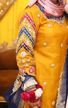 mehndi dress with grara