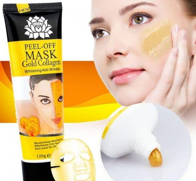 *Peel off gold colagen mask* 1