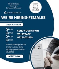 Call center Job Females only