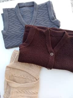 Sleeve Less Wool Knitted Sweaters