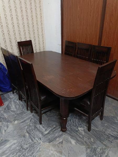 Solid Wood Dinning Table with 8 Chairs 6