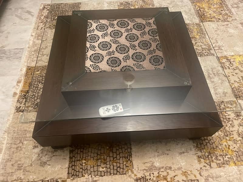 square shape wooden table with box 1