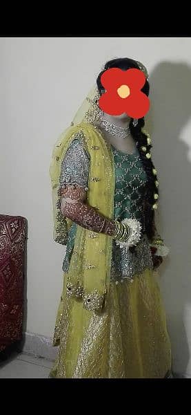 Mehndi Beautiful Lehnga ready to wear 4