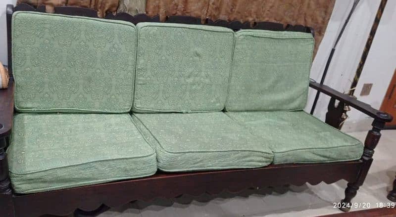 5 seater sheesham wood sofa set 2