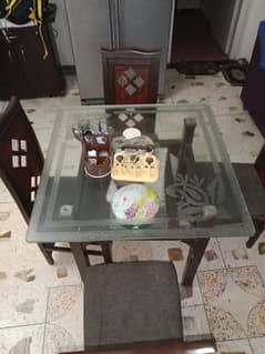 4 chairs dining table new condition