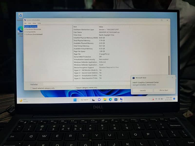 Dell XPS 13 9370 Core i5 8th Gen 8gb 256gb 2