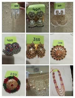 jwellry earings and nackles set and bangles