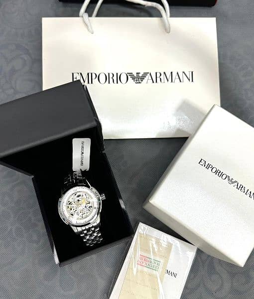 100% original Emporio Armani automatic skeleton watch for men 5