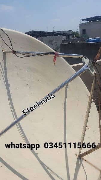 Used 6 feet 2 feet Dish Antenna & total setup Accessories. 2