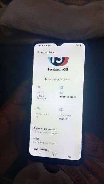 vivo model y 02t 3 month warranty padi hai 5