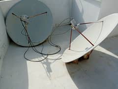 Two Dish antenna, Receiver with Lnb & cable.