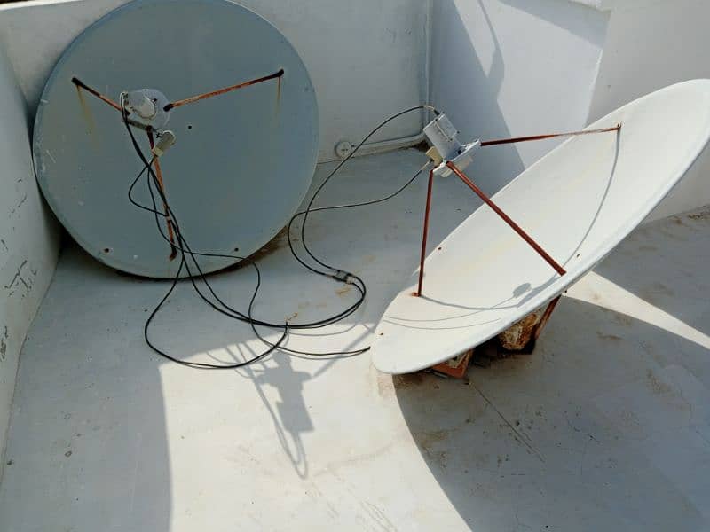 Two Dish antenna, Receiver with Lnb & cable. 0