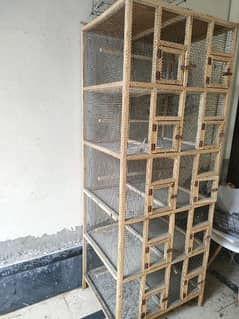 Brand New  5 portion double wood cage