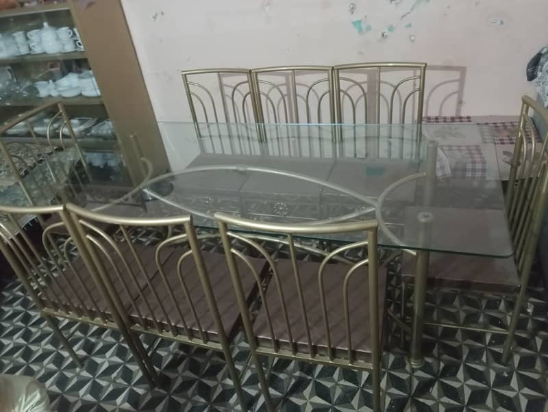 Glass Top Dining / Dining Table|Luxury Dinning | 8 Chairs Dining Table 2