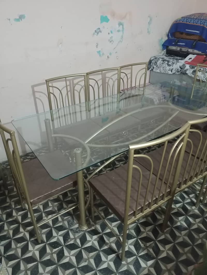 Glass Top Dining / Dining Table|Luxury Dinning | 8 Chairs Dining Table 5