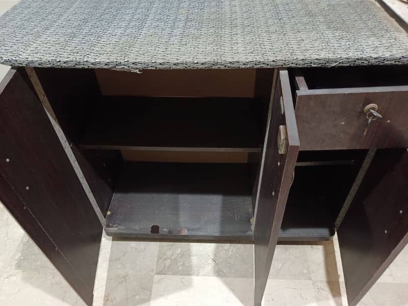 Iron stand with cupboard & Drawer 3